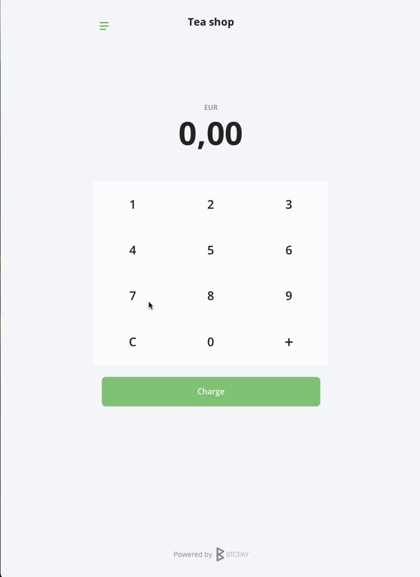 BTCPay Server POS Transacitons Histor